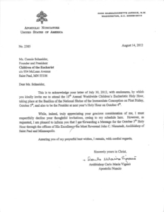 Reference to Apostolic Nunciature #2385